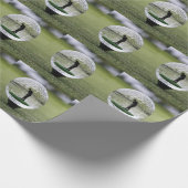 Glasgolfball mit Golf Player innen, Geschenkpapier (Ecke)