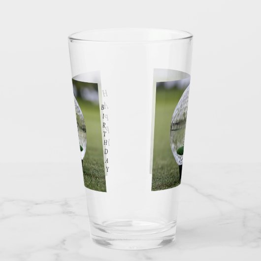 Glasgolfball mit Golf Player innen, Glas (Links)