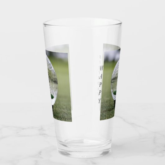 Glasgolfball mit Golf Player innen, Glas (Rechts)