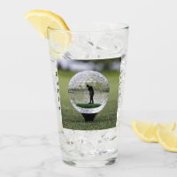 Glasgolfball mit Golf Player innen,