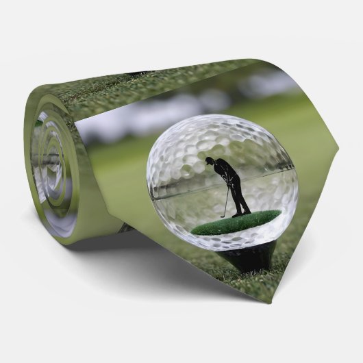 Glasgolfball mit Golf Player innen, Krawatte (Gerollt)