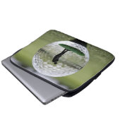 Glasgolfball mit Golf Player innen, Laptopschutzhülle (Vorne Knopf)
