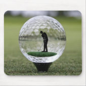 Glasgolfball mit Golf Player innen, Mousepad (Vorne)
