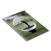 Glasgolfball mit Golf Player innen, Notizblock (Rechte Seite)
