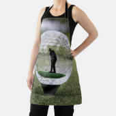 Glasgolfball mit Golf Player innen, Schürze (InSitu)