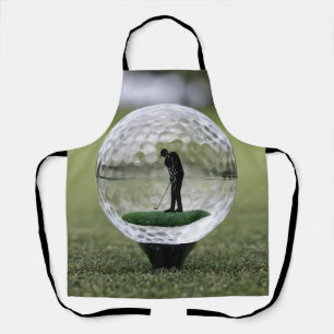 Glasgolfball mit Golf Player innen, Schürze