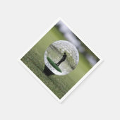 Glasgolfball mit Golf Player innen, Serviette (Ecke)