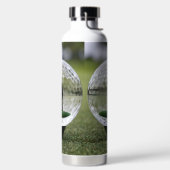 Glasgolfball mit Golf Player innen, Trinkflasche (links)