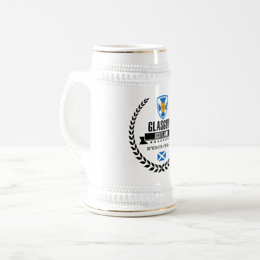 Glasgow Bierglas (Vorderseite Links)