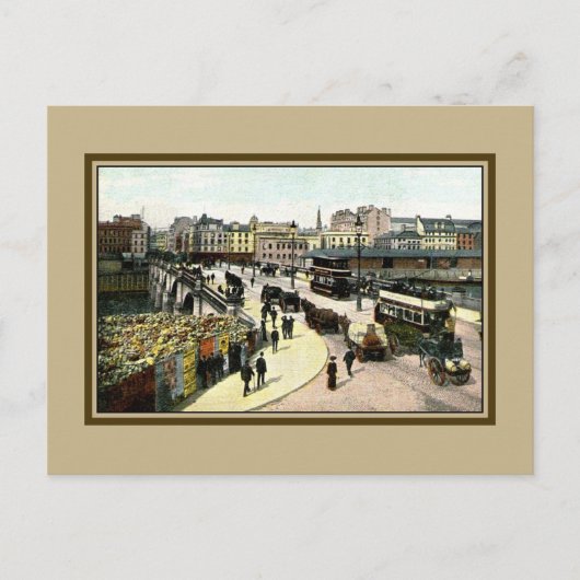 Glasgow Bridge Glasgow Scotland, Vintagen 1890er J Postkarte (Vorderseite)