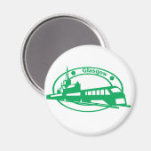 Glasgow-Briefmarke Magnet (Vorderseite/Rückseite)