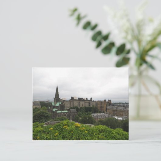 Glasgow Cathedral Skyline Postkarte (Stehend Vorderseite)