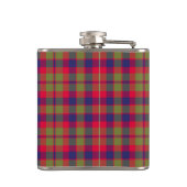 Glasgow City Tartan Kariertes Muster Flachmann (Rückseite)