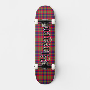 Glasgow City Tartan Karomuster Skateboard