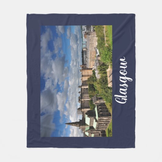 Glasgow City View Fleecedecke (Vorderseite)