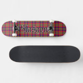 Glasgow Clan Tartan Scottish Kariert Skateboard (Horizontal)