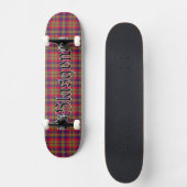 Glasgow Clan Tartan Scottish Kariert Skateboard (Vorderseite)