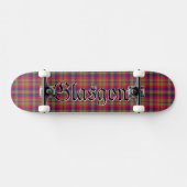 Glasgow Clan Tartan Scottish Kariert Skateboard (Horizontal)