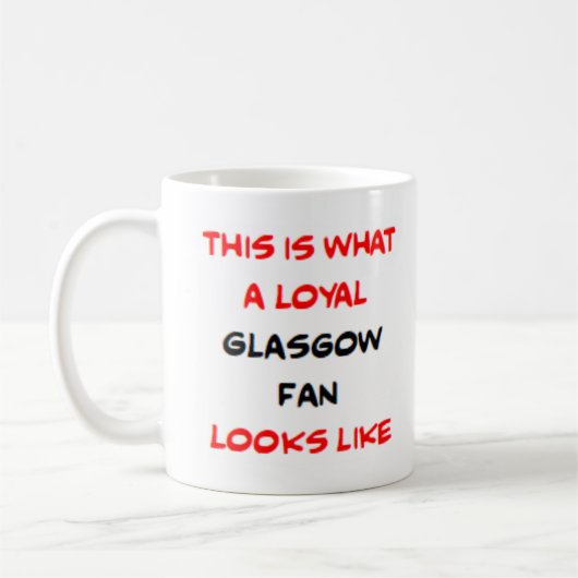 Glasgow-Fan, treu Kaffeetasse (Links)