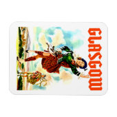 Glasgow, Frau in Kilt, Magnet (Horizontal)