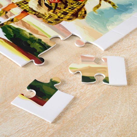 Glasgow, Frau in Kilt, Puzzle (Seite)