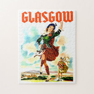 Glasgow, Frau in Kilt, Puzzle