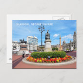 Glasgow, George Square, Schottland Postkarte (Vorne/Hinten)