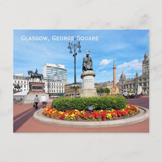 Glasgow, George Square, Schottland Postkarte (Vorderseite)