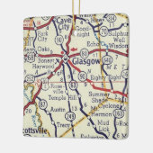 Glasgow KY Vintag Map Keramikornament (Links)