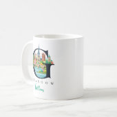 Glasgow Monogramm Buchstabe G Personalisiertes Ges Kaffeetasse (Vorderseite Links)