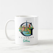 Glasgow Monogramm Buchstabe G Personalisiertes Ges Kaffeetasse (Links)