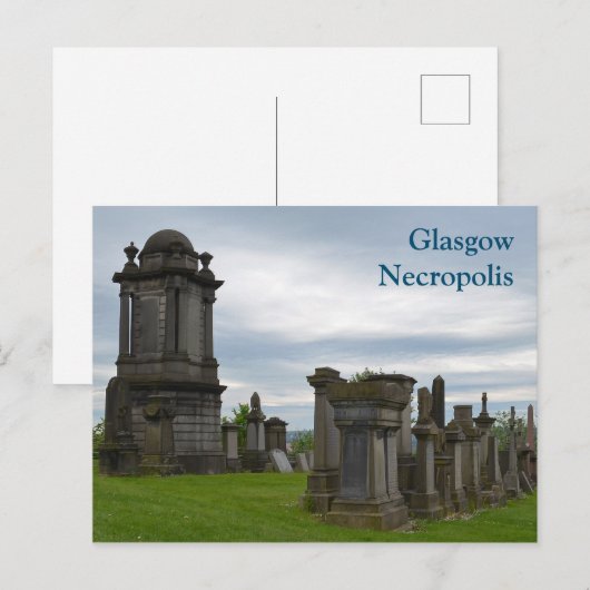 Glasgow Necropolis Graves Postcard Postkarte (Vorne/Hinten)