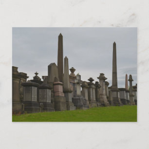 Glasgow Necropolis Graves Postkarte