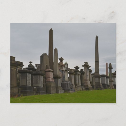 Glasgow Necropolis Graves Postkarte (Vorderseite)