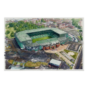 Glasgow Parkhead Fußballstadion Poster