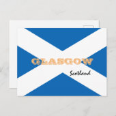 Glasgow - Schottische Flagge & Schottland /Sportfa Postkarte (Vorne/Hinten)