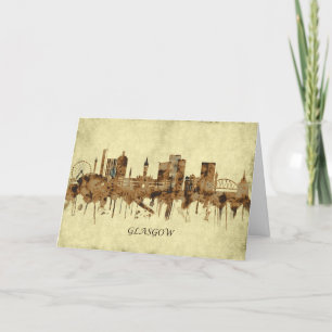 Glasgow Schottland Cityscape Feiertagskarte
