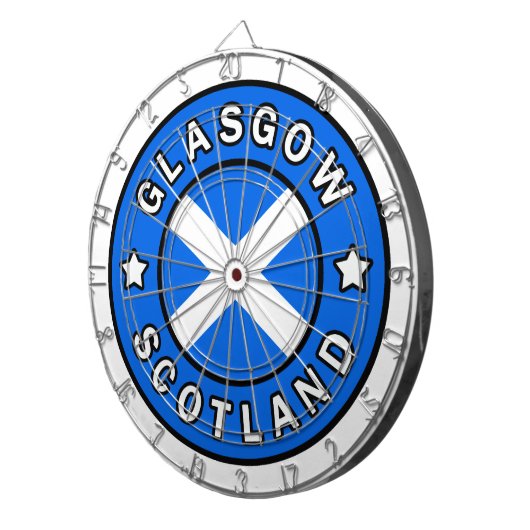 Glasgow Schottland Dartscheibe (Vorderseite rechts)
