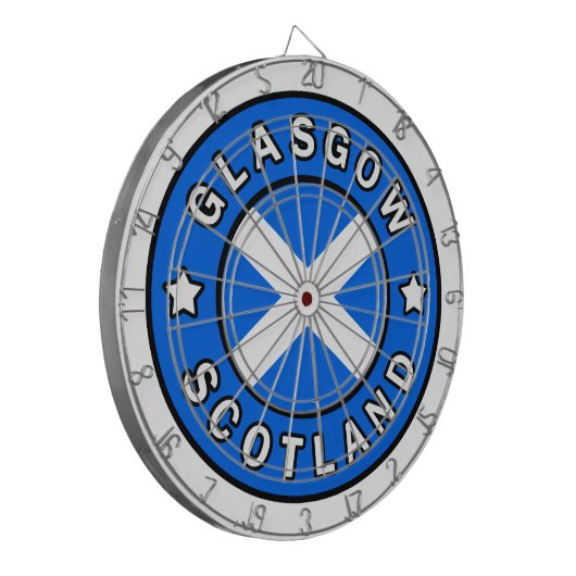 Glasgow Schottland Dartscheibe (Vorderseite Links)