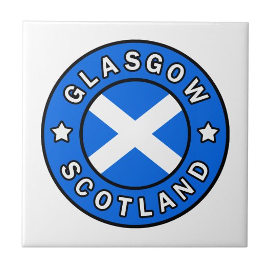Glasgow Schottland Fliese (Vorderseite)