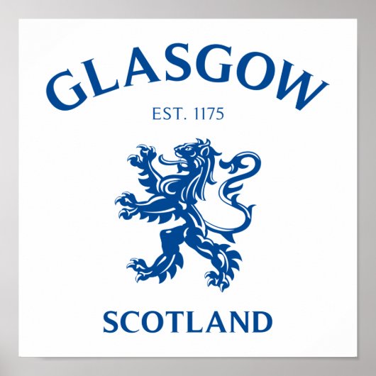 Glasgow Schottland Poster (Vorne)