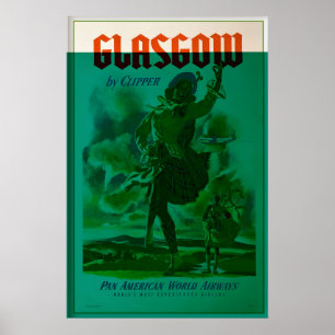 Glasgow Schottland Schotte Celtic Edinburgh St Poster