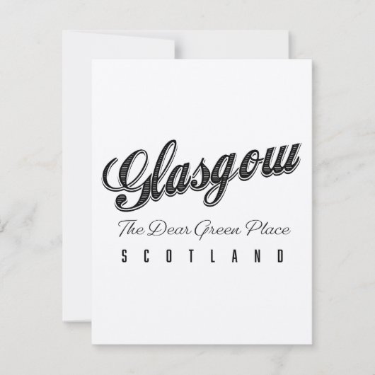 Glasgow Schottland "The Liear Green Place" (Vorderseite)