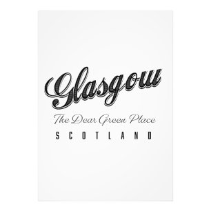 Glasgow Schottland "The Liear Green Place" Fotodruck