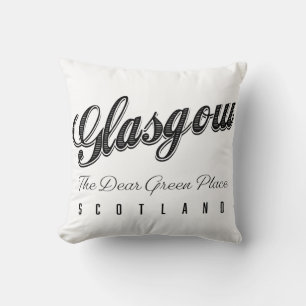 Glasgow Schottland "The Liear Green Place" Kissen