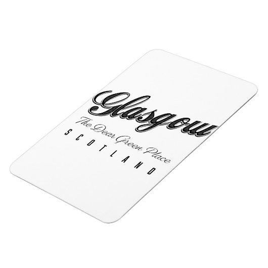 Glasgow Schottland "The Liear Green Place" Magnet (Linke Seite)