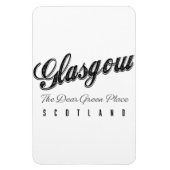 Glasgow Schottland "The Liear Green Place" Magnet (Vertikal)