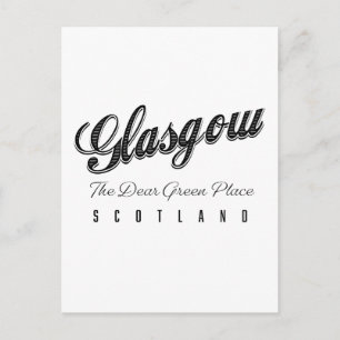 Glasgow Schottland "The Liear Green Place" Postkarte