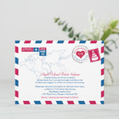 Glasgow, Scotland Airmail| Hochzeit Einladung (Stehend Vorderseite)