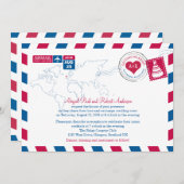 Glasgow, Scotland Airmail| Hochzeit Einladung (Vorne/Hinten)